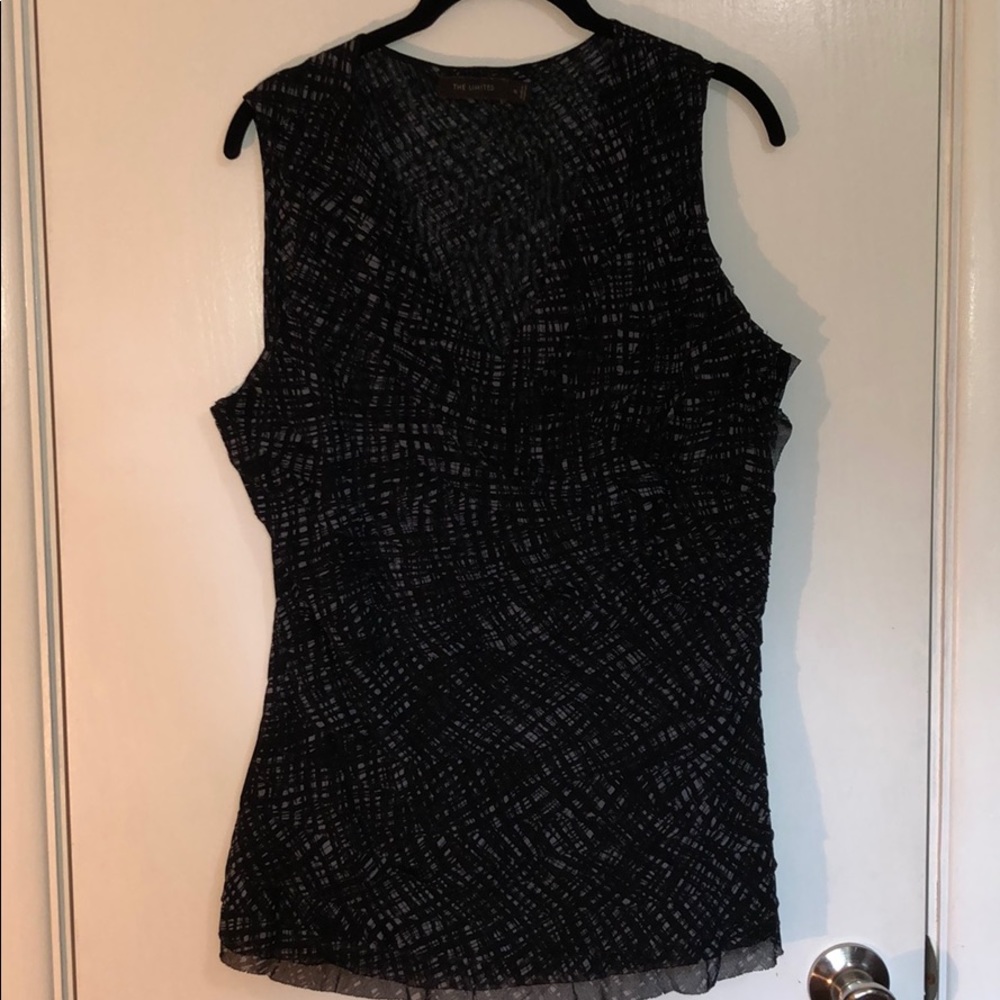 The Limited Women’s dress shirt black mesh XL